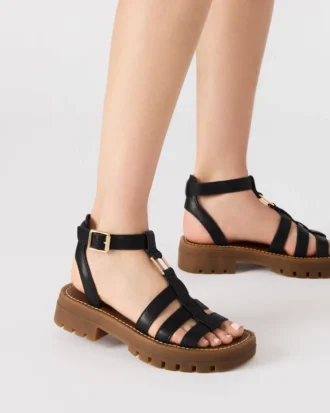 Jarelli Schwarzes Leder