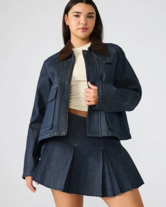 Justina Barn Jacke Deep Indigo