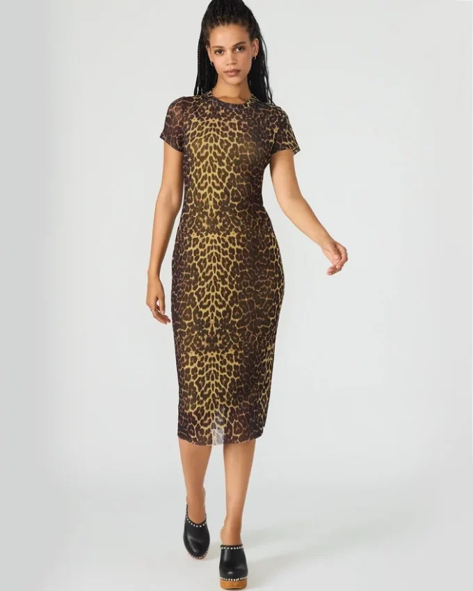 Kurzärmeliges Hailee-Kleid mit Hot-Spots-Print Kurzärmeliges Hailee-Kleid mit Hot-Spots-Print