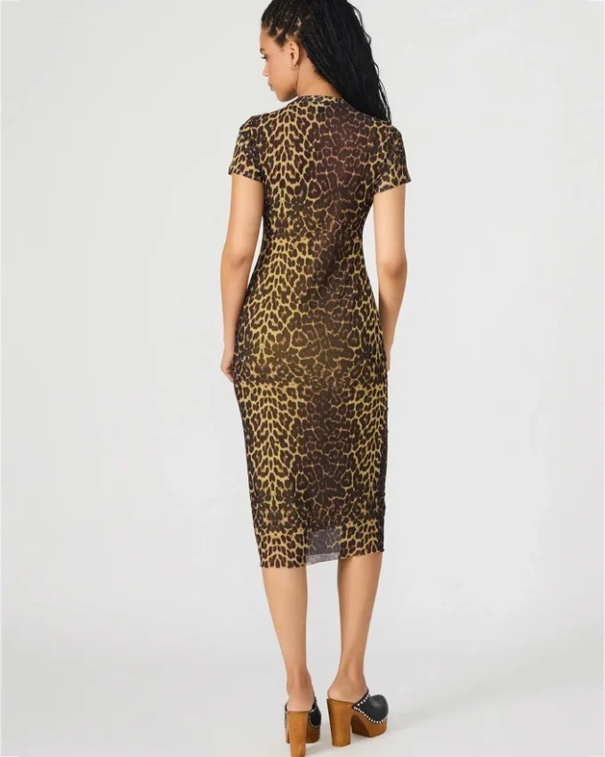 Kurzärmeliges Hailee-Kleid mit Hot-Spots-Print Kurzärmeliges Hailee-Kleid mit Hot-Spots-Print