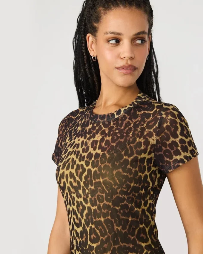 Kurzärmeliges Hailee-Kleid mit Hot-Spots-Print Kurzärmeliges Hailee-Kleid mit Hot-Spots-Print