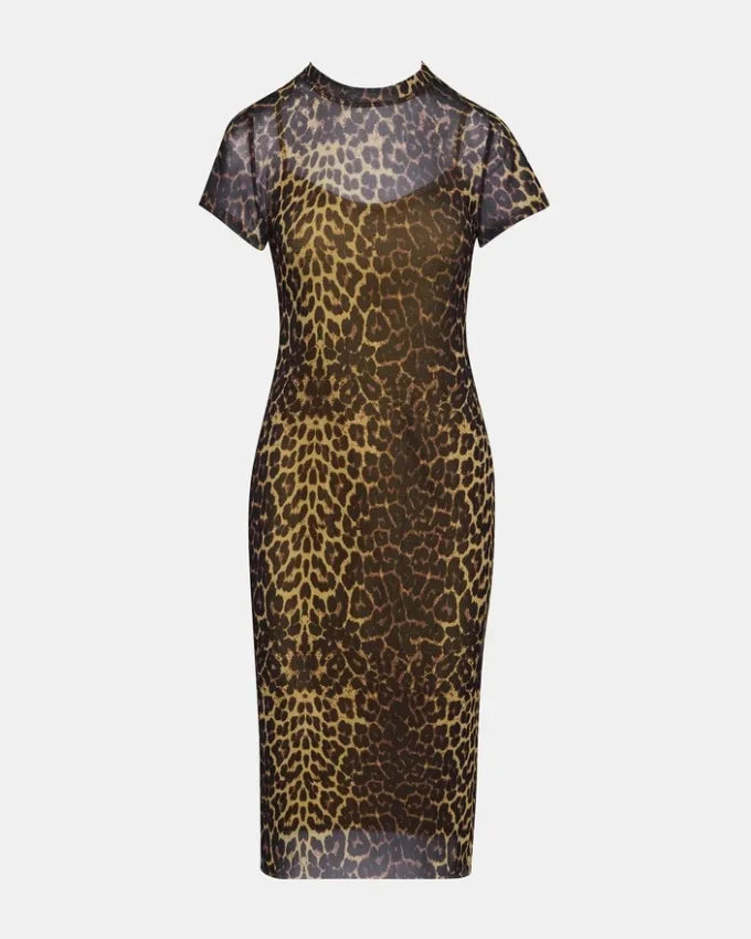 Kurzärmeliges Hailee-Kleid mit Hot-Spots-Print Kurzärmeliges Hailee-Kleid mit Hot-Spots-Print