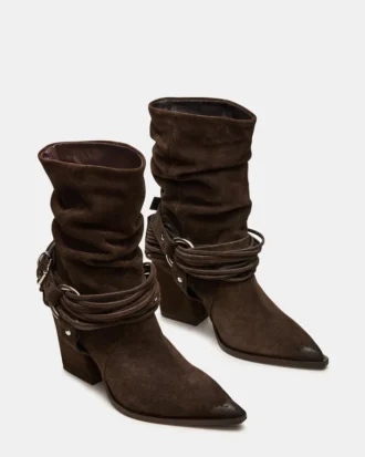 Lauper Dunkles Taupe-Wildleder