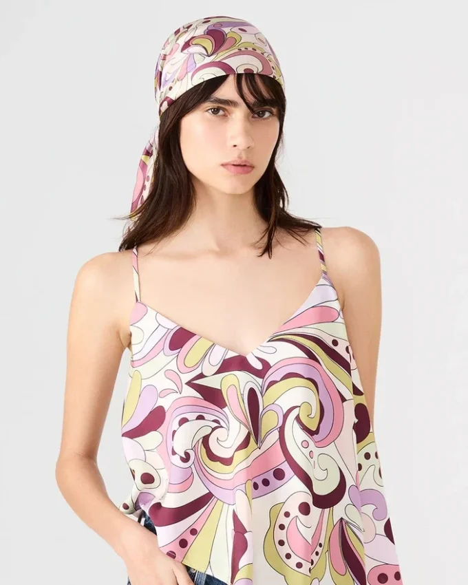 Lavendel-bedruckter Schal