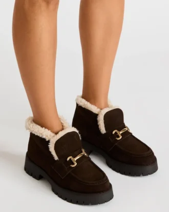 Leon Kunstfell, schokoladenbraunes Wildleder