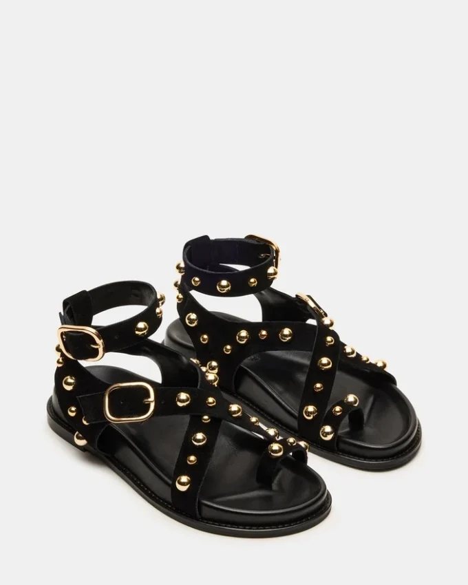 Linear Schwarzes Wildleder