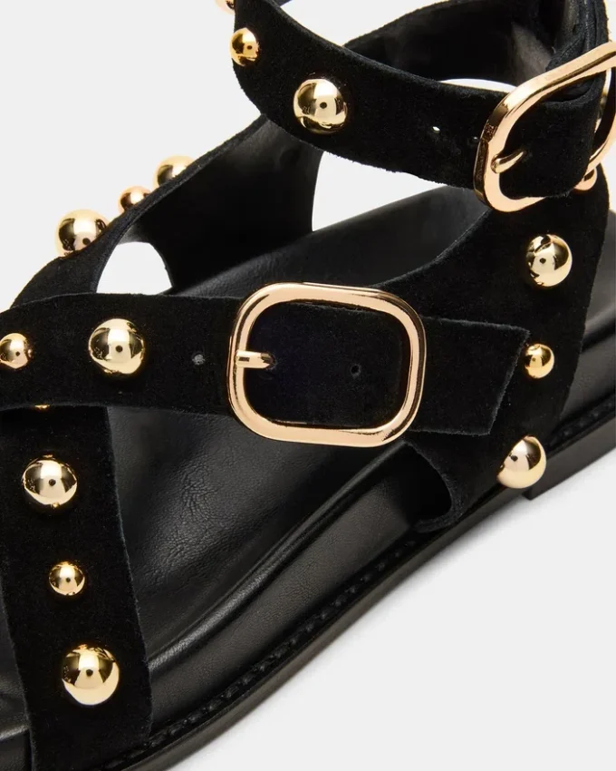 Linear Schwarzes Wildleder