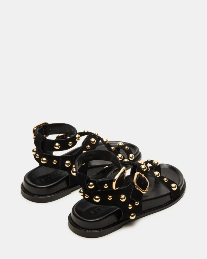 Linear Schwarzes Wildleder