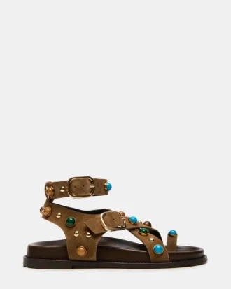 Linear Taupe Wildleder