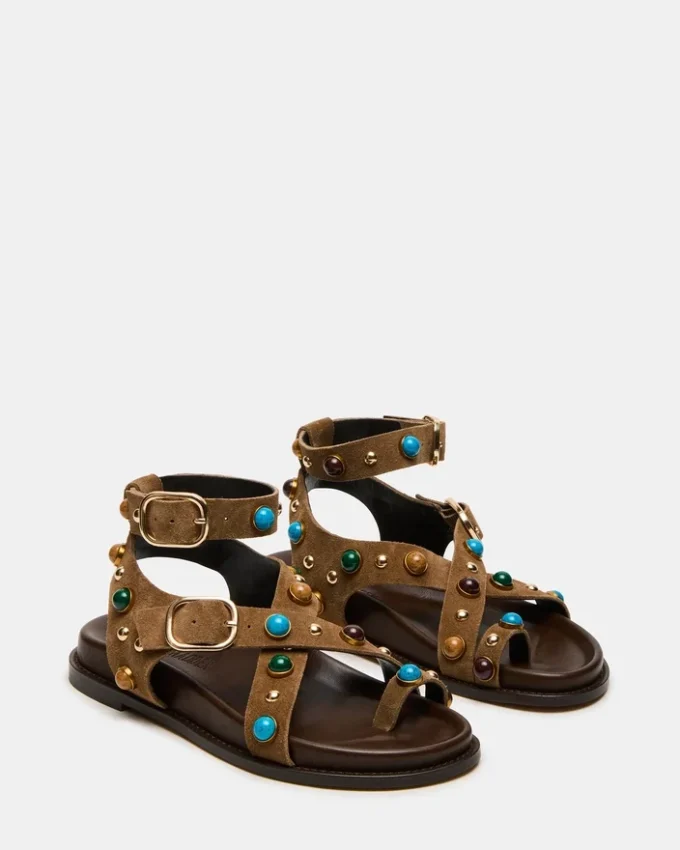 Linear Taupe Wildleder