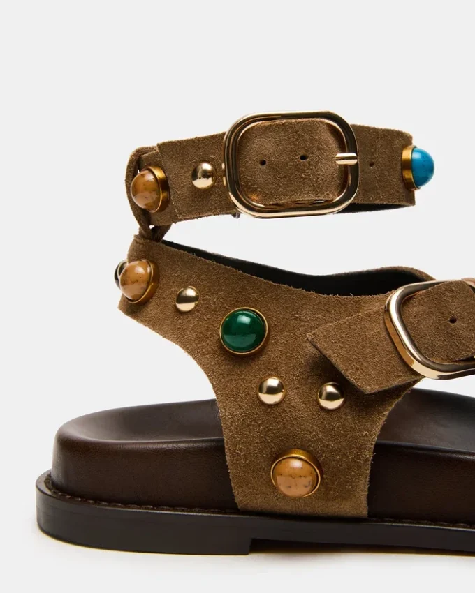 Linear Taupe Wildleder