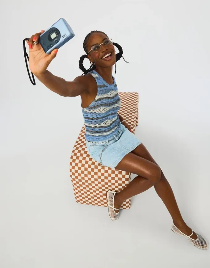 Hannah Top Blau Multicolor