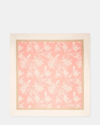 Paisley-Satin-Schal in Terrakotta