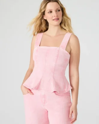 Penelopi Denim-Top in Rosa