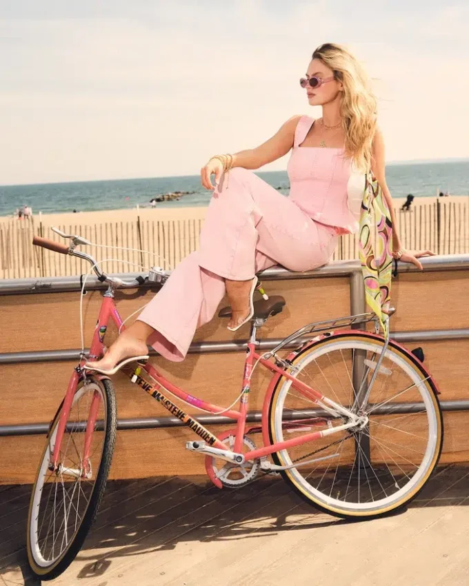 Penelopi Denim-Top in Rosa