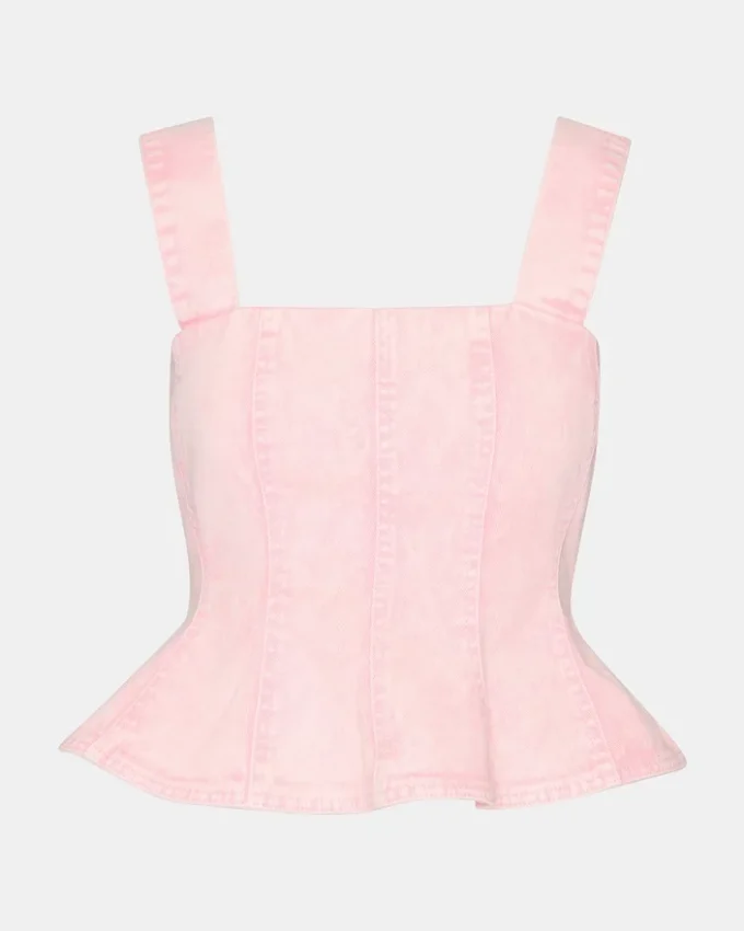 Penelopi Denim-Top in Rosa