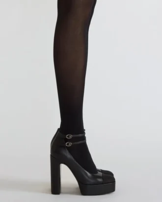 Peyton Schwarzes Leder