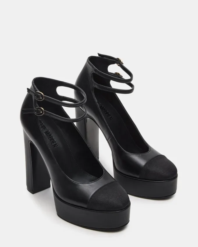 Peyton Schwarzes Leder