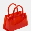 Pfirsichfarbene Jelly-Tasche in Rot