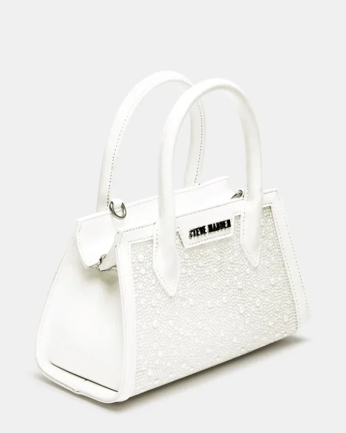 Pfirsichfarbene Tasche Weiß Multi