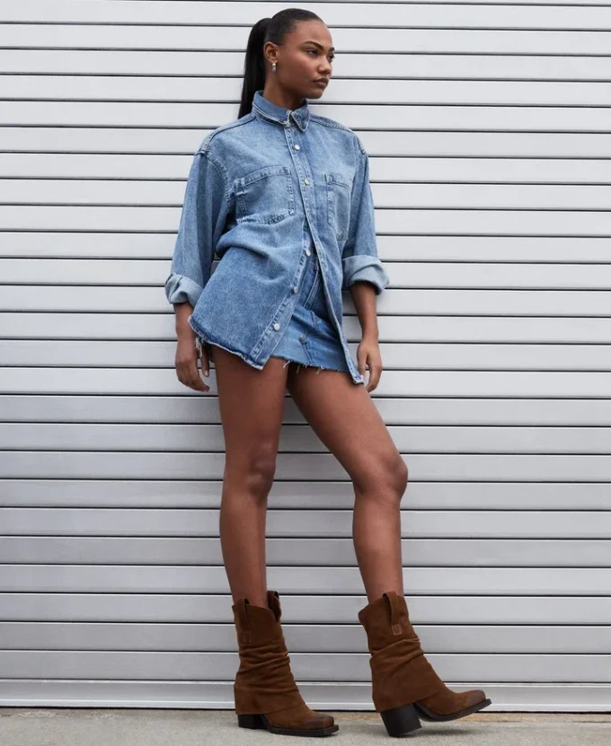 Pia Kastanienbraunes Wildleder