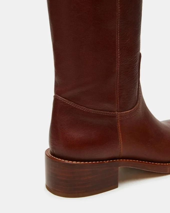 Riggs Rust Leder-Stiefel für breite Waden