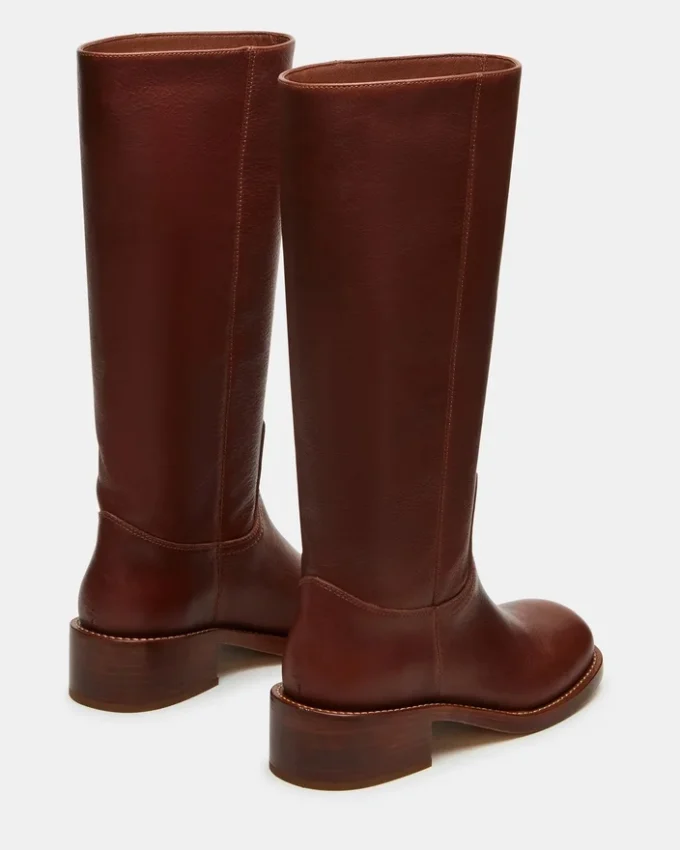 Riggs Rust Leder-Stiefel für breite Waden