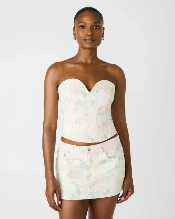 Roselia Korsett-Top Pfirsichbeige