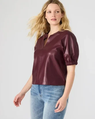 Roxanne-Oberteil Weinrot