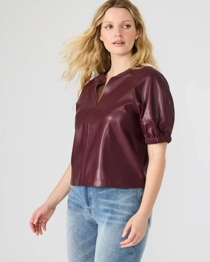 Roxanne-Oberteil Weinrot