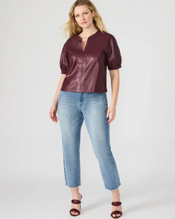 Roxanne-Oberteil Weinrot