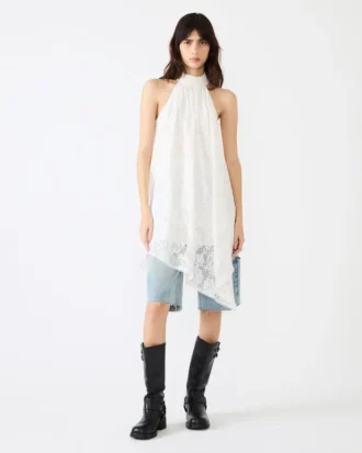 Sander-Kleid in Creme