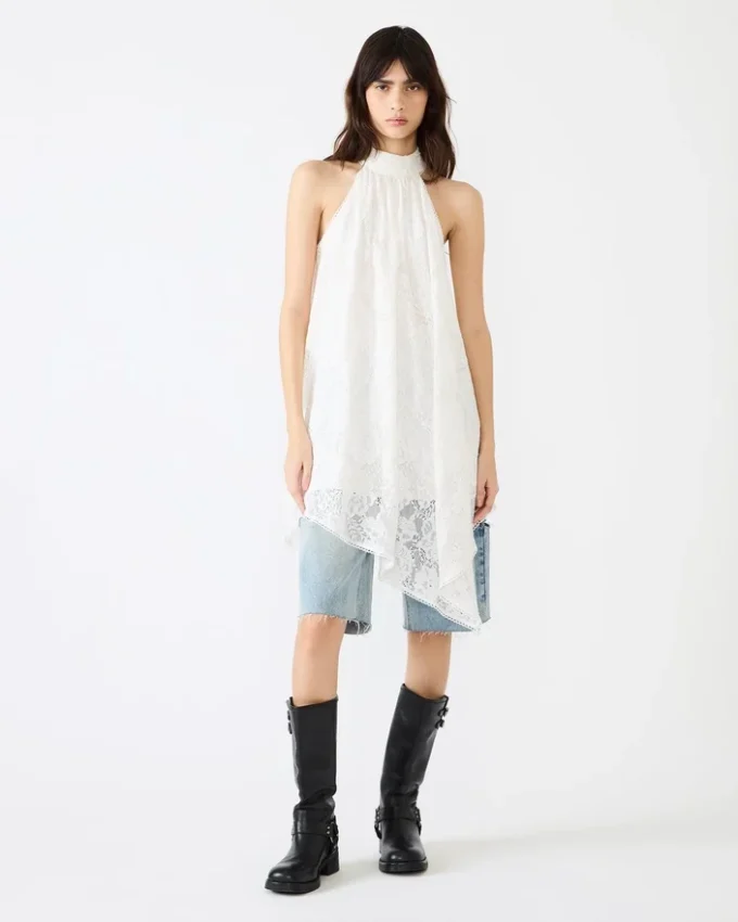 Sander-Kleid in Creme