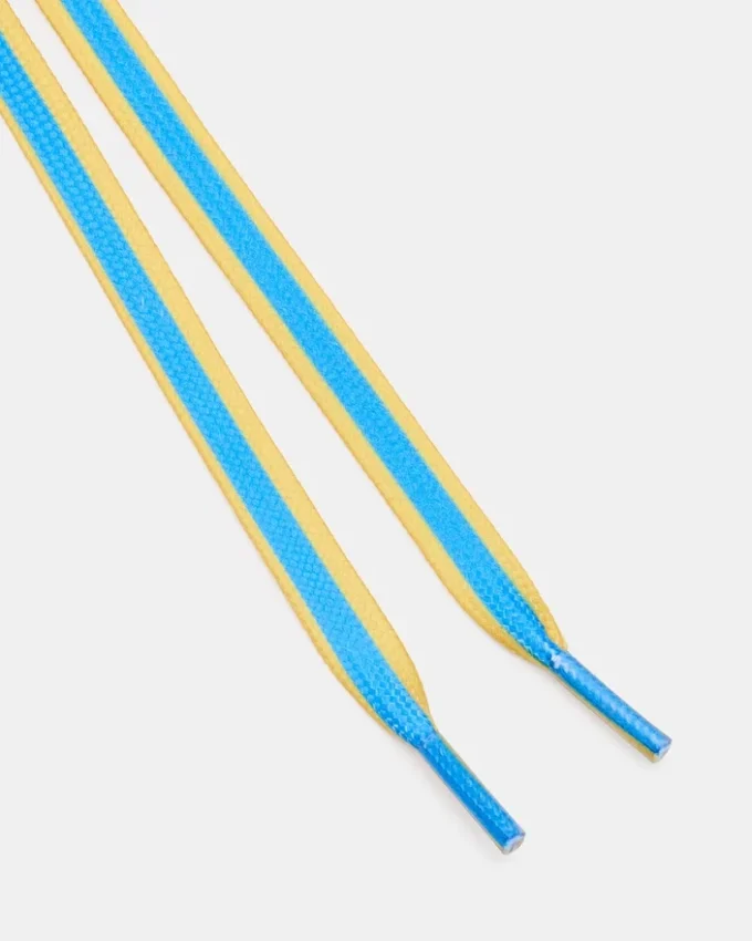 Schnürsenkel und Anhänger Blau/Gelb