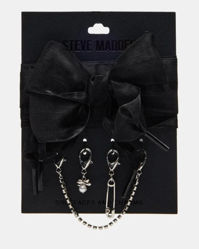 Schnürsenkel und Anhänger Schwarz Schnürsenkel und Anhänger Schwarz