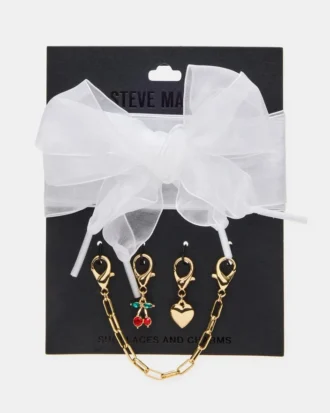 Schnürsenkel und Anhänger Weiß