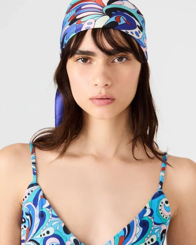 Sheila-Kleid in Teal mit Paisley-Muster Sheila-Kleid in Teal mit Paisley-Muster