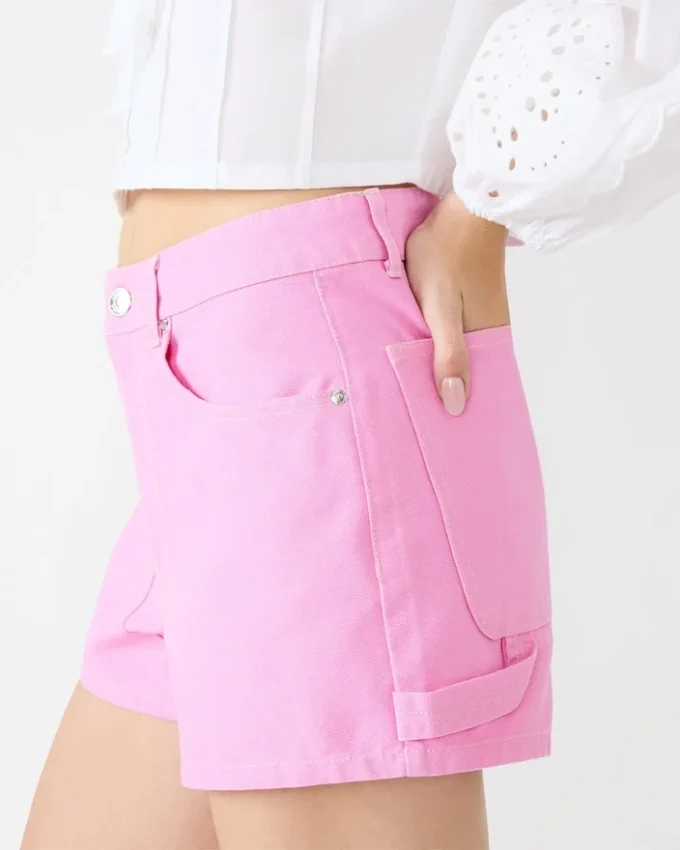Sienne Canvas Shorts Pink Taffy Sienne Canvas Shorts Pink Taffy