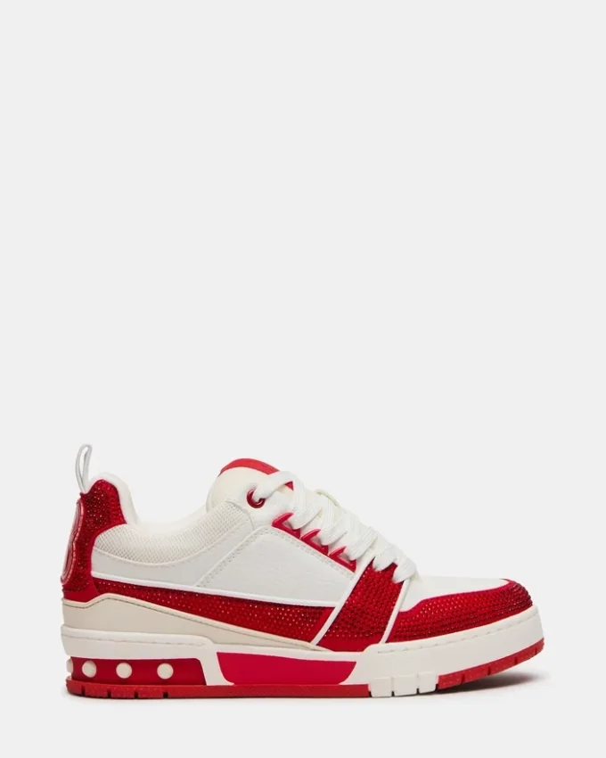 Skater Rot/Weiß Strass