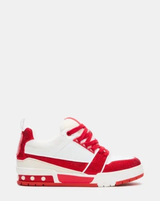 Skater Rot/Weiß Strass