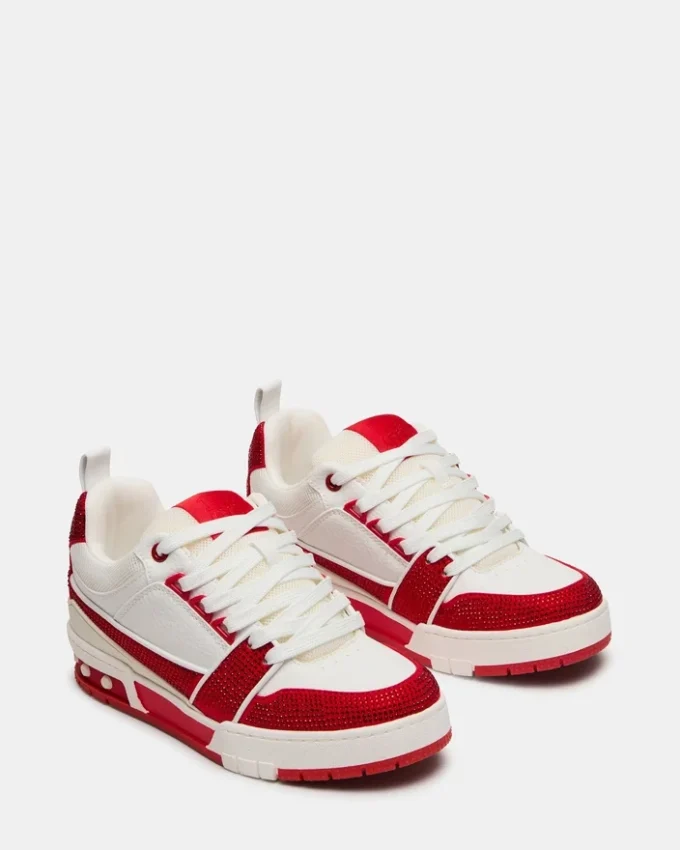 Skater Rot/Weiß Strass