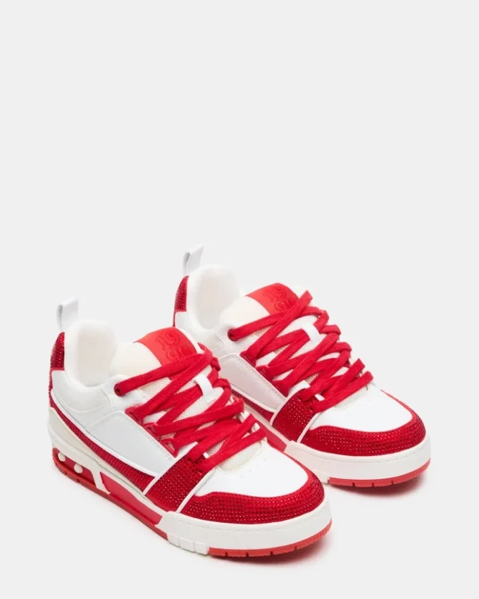 Skater Rot/Weiß Strass