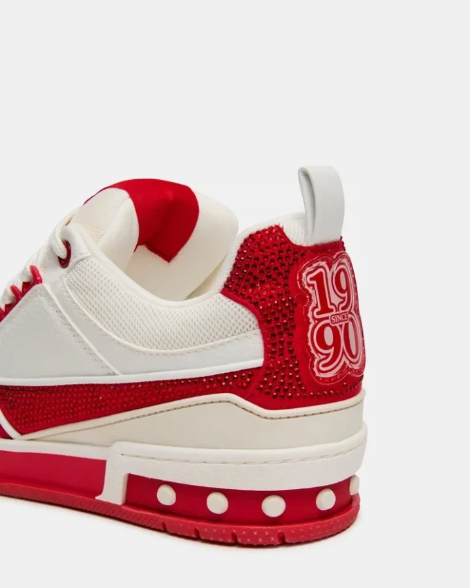 Skater Rot/Weiß Strass