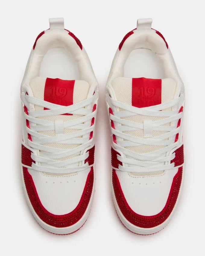 Skater Rot/Weiß Strass