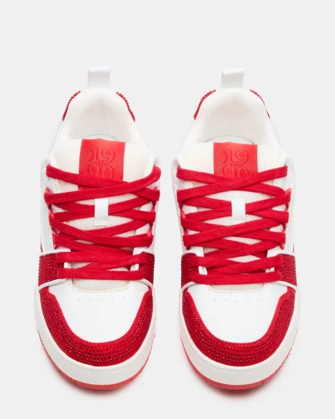 Skater Rot/Weiß Strass