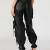 Vegan Leather Duo Pant Black Vegan Leather Duo Pant Black