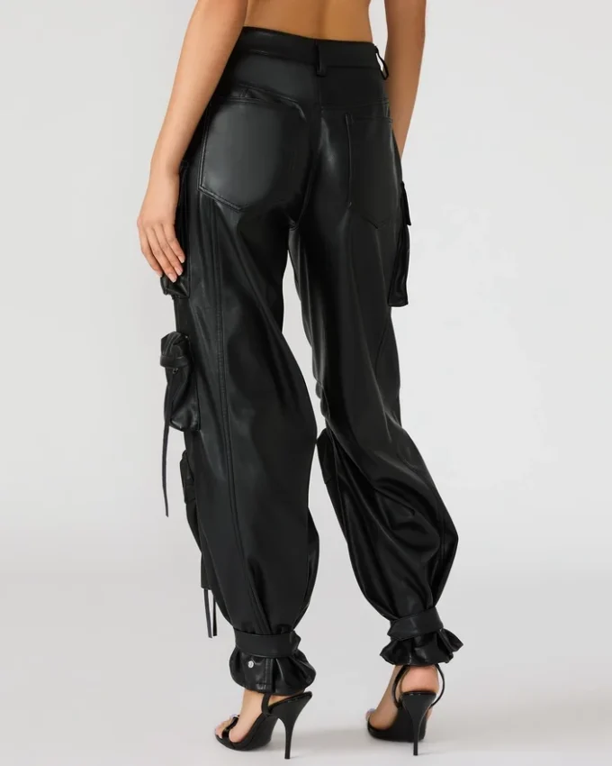 Vegan Leather Duo Pant Black Vegan Leather Duo Pant Black