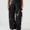 Vegan Leather Duo Pant Black Vegan Leather Duo Pant Black