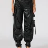 Vegan Leather Duo Pant Black Vegan Leather Duo Pant Black