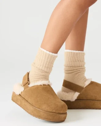 Weiches Kunstfell Cognacfarbenes Wildleder